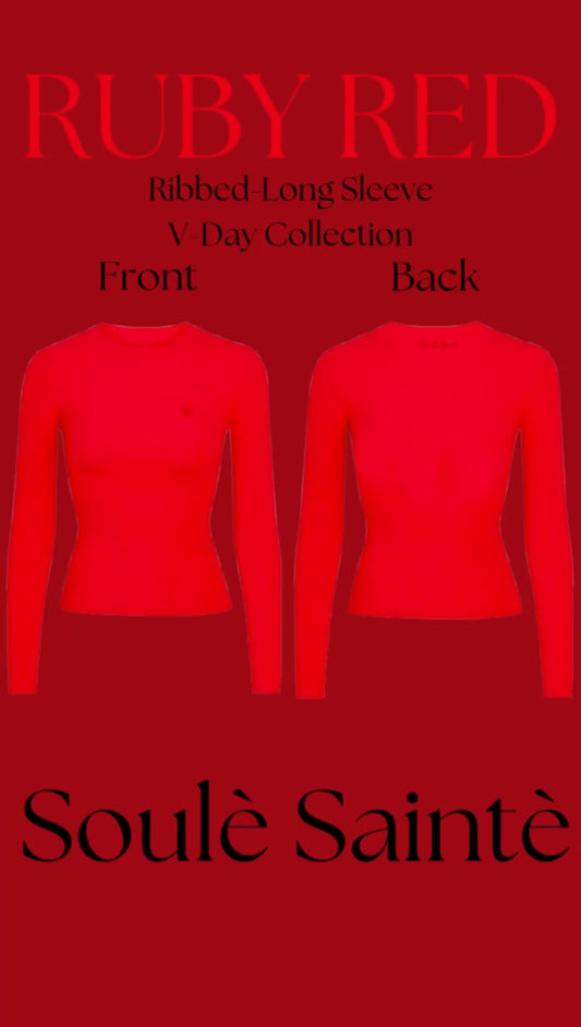 Long-Sleeve Ribbed Top